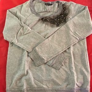 ELLA MOSS Sweatshirt with lace and beading